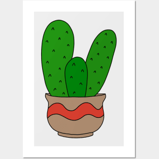 Cute Cactus Design #167: Cacti In Cute Pot Posters and Art